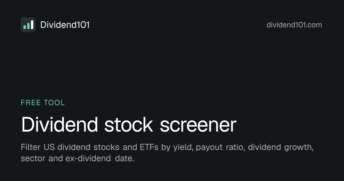 Free dividend stock screener: filter by yield, payout ratio and sector ...